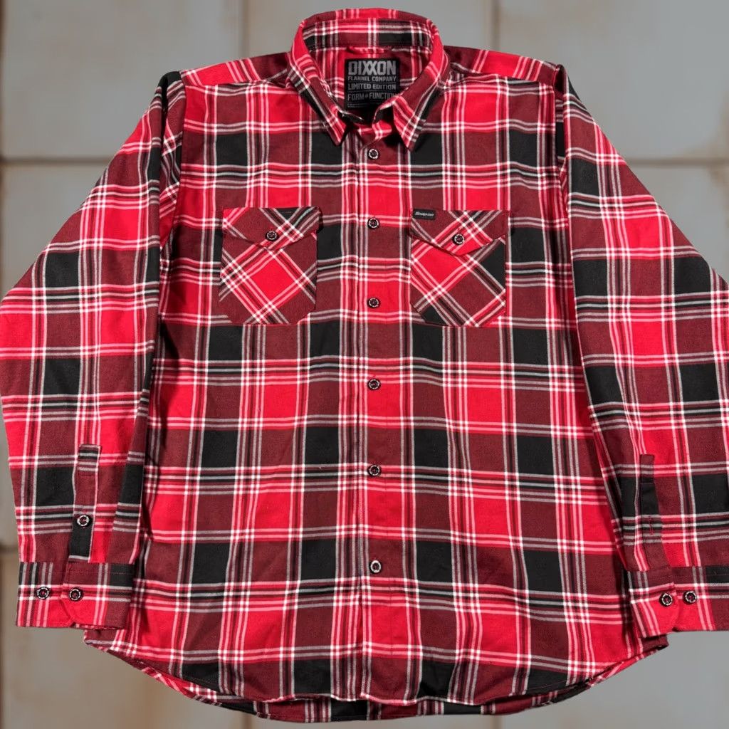 Vintage Dixxon Flannel Shirt Mens XL Red Black Plaid Limited Edition Snap-on Button-Up Size US XL / EU 56 / 4 - 1 Thumbnail