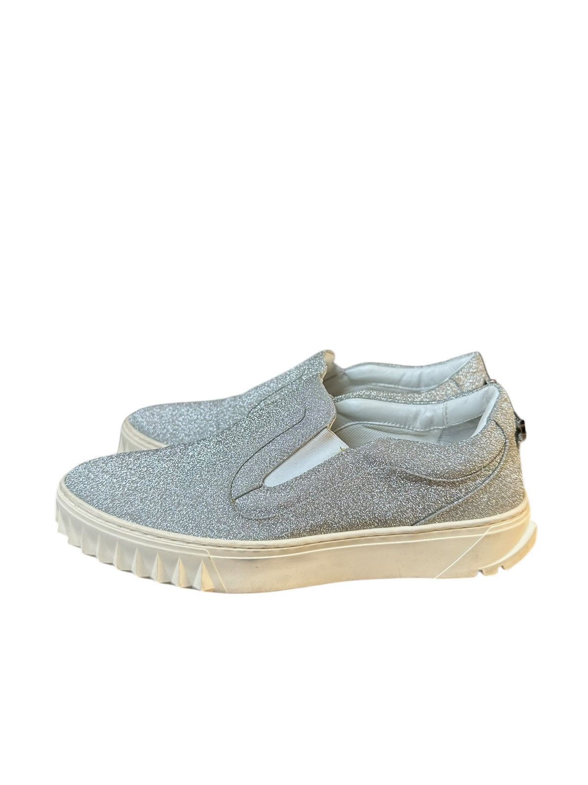 Salvatore Ferragamo Salvatore Ferragamo Slip On Sneaker glitter silver Size US 6 / EU 39 - 3 Thumbnail