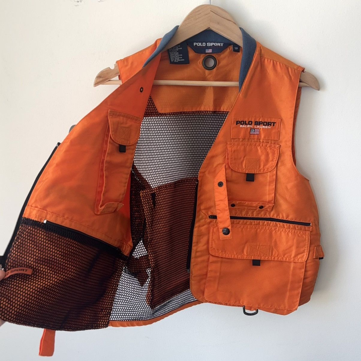 Polo Ralph Lauren Polo Sport 100% Nylon Hi Tech Utility Vest Safety Orange Size US S / EU 44-46 / 1 - 5 Thumbnail