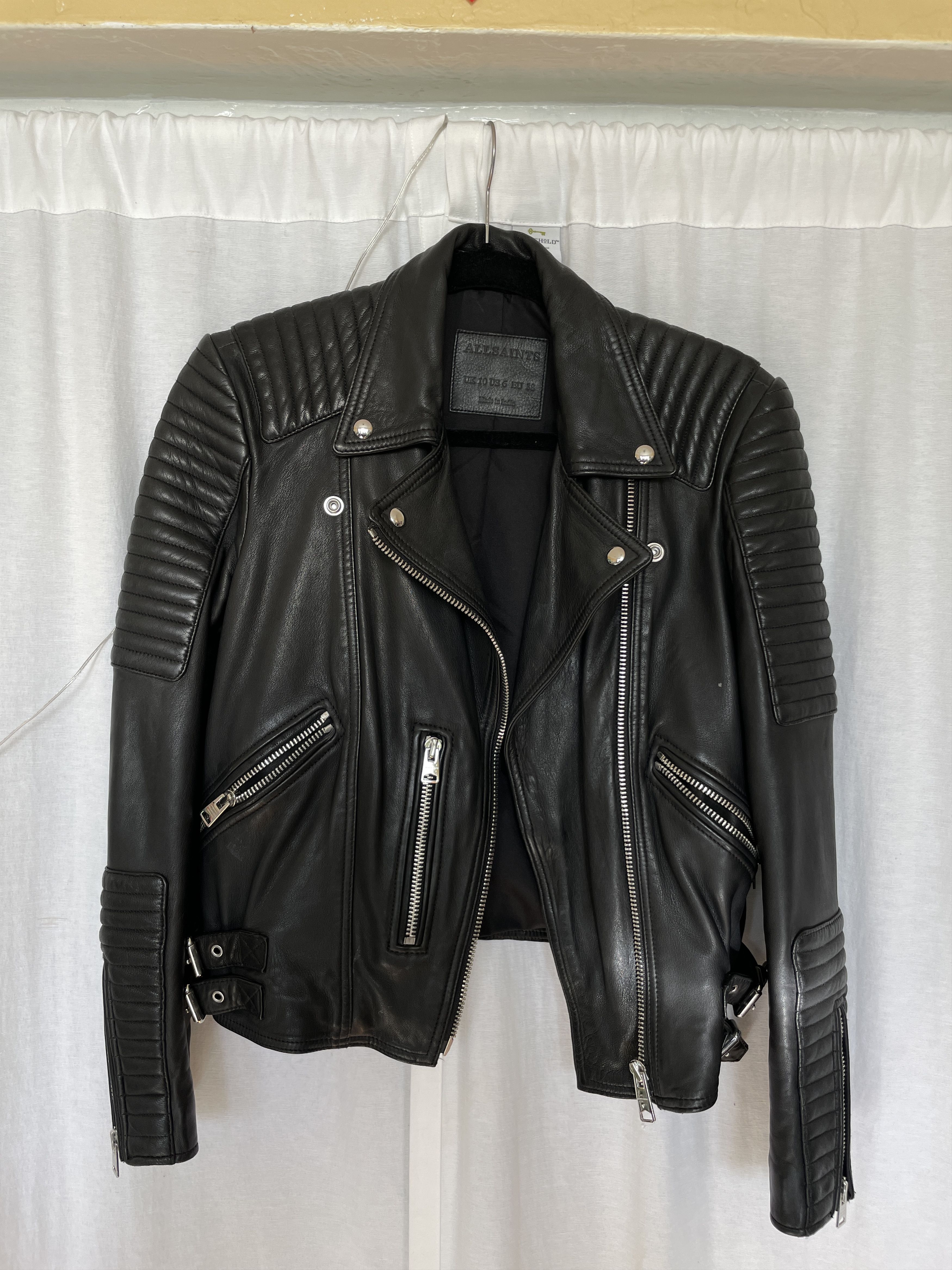 Allsaints All Saints Estrella Biker Jacket Size M / US 6-8 / IT 42-44 - 4 Thumbnail