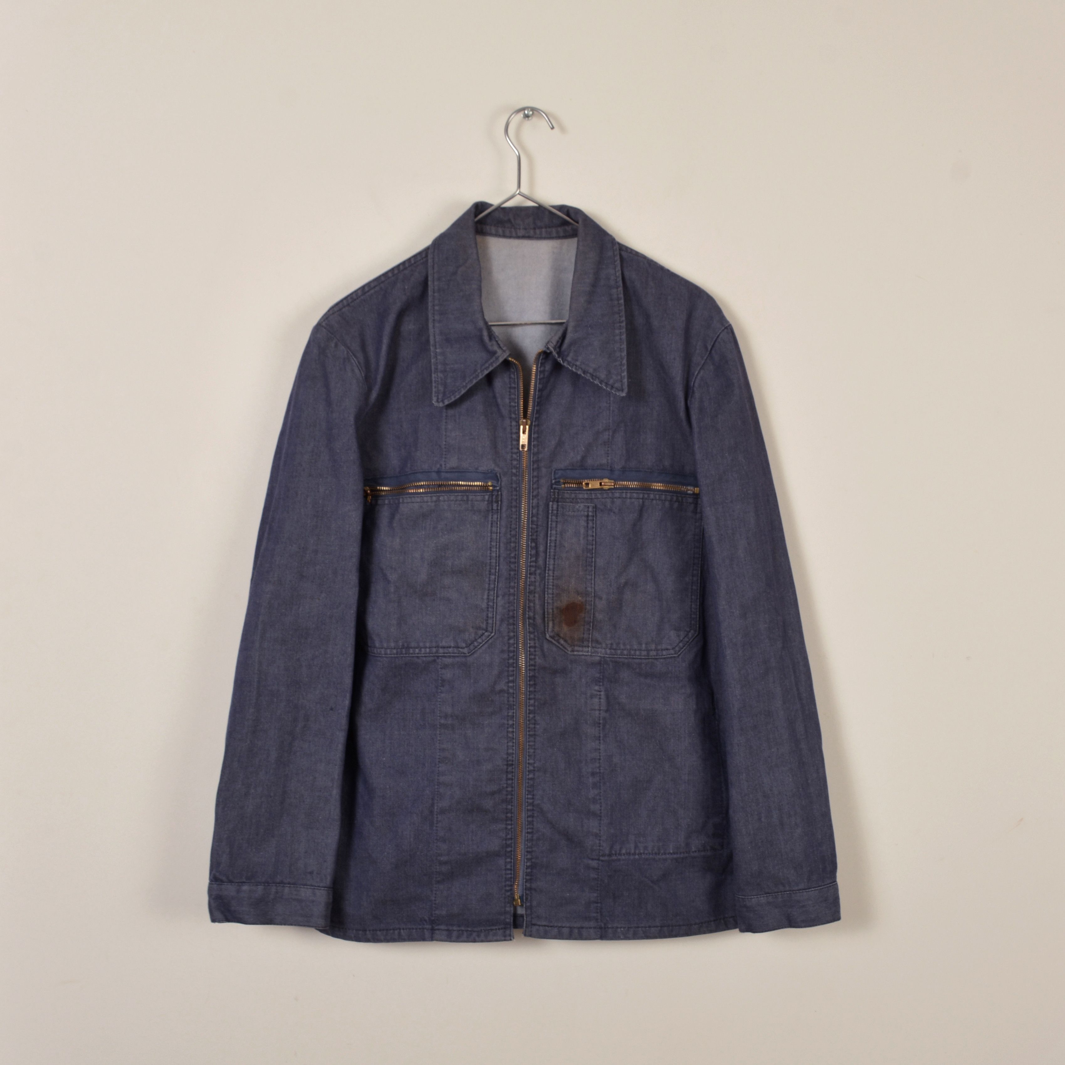 Vintage Vintage french militaria navy work denim 1970-80 (2313) Size US S / EU 44-46 / 1 - 1 Thumbnail