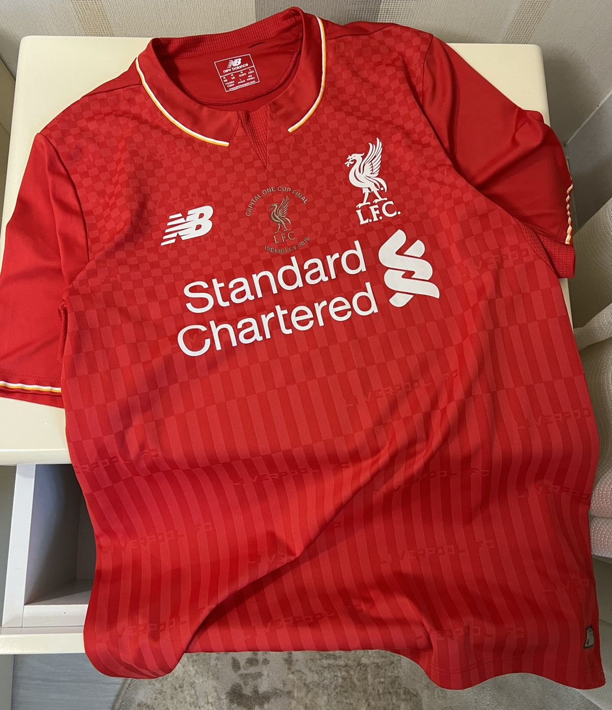 New Balance Liverpool Capital One Cup Final 2016 New Balance Shirt Size US M / EU 48-50 / 2 - 1 Thumbnail