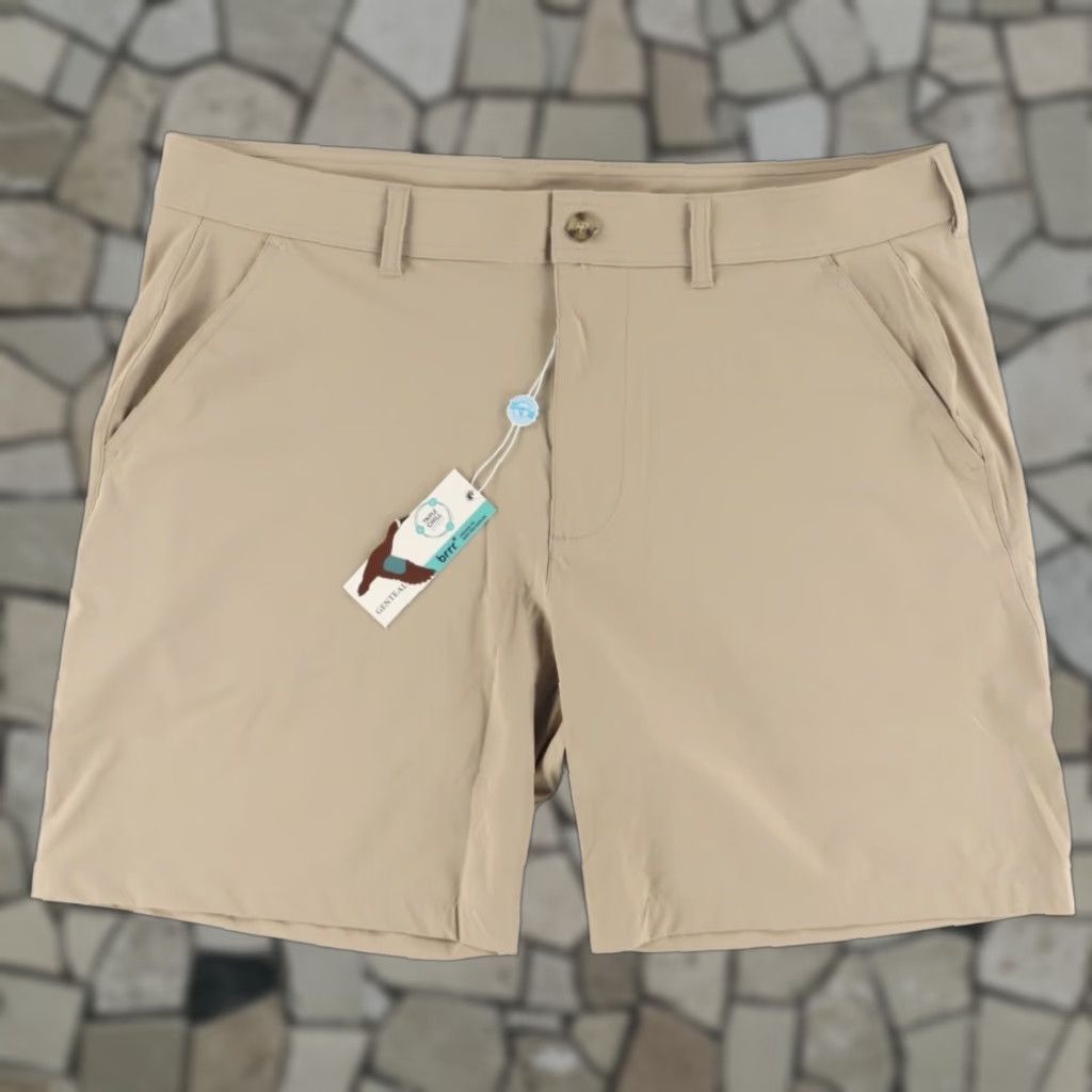 Vintage Genteal High Stretch Brrr Bunker Nylon Golf Shorts Khaki Men's 38 Size US 38 / EU 54 - 1 Thumbnail