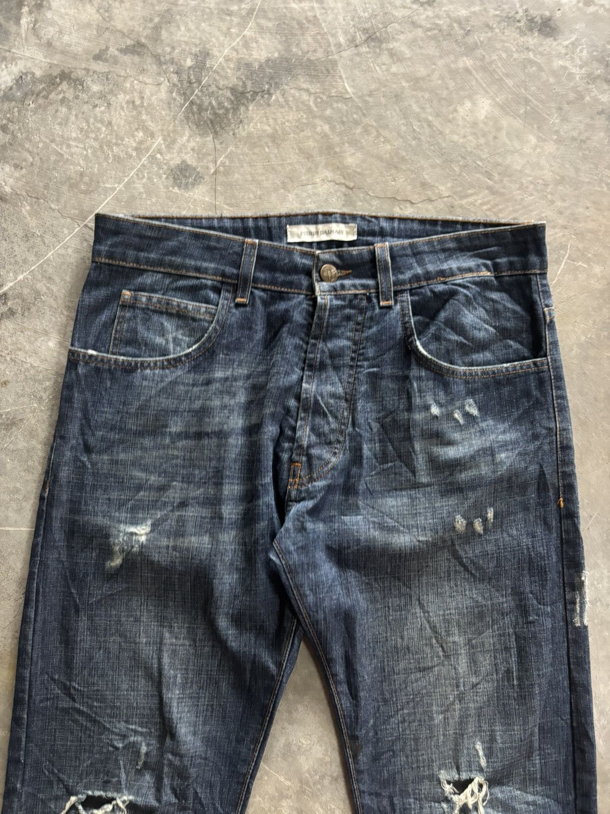 Pierre Balmain PIERRE BALMAIN SKINNY DISTRESSED DECARNIN HEDI SLIMANE STYLE Size US 32 / EU 48 - 2 Thumbnail