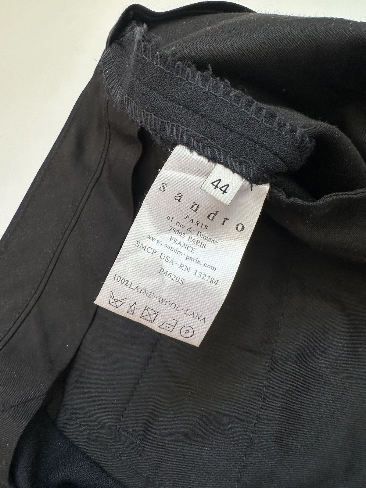 Sandro SANDRO Paris wool dark blue trousers Size 44R - 11 Thumbnail