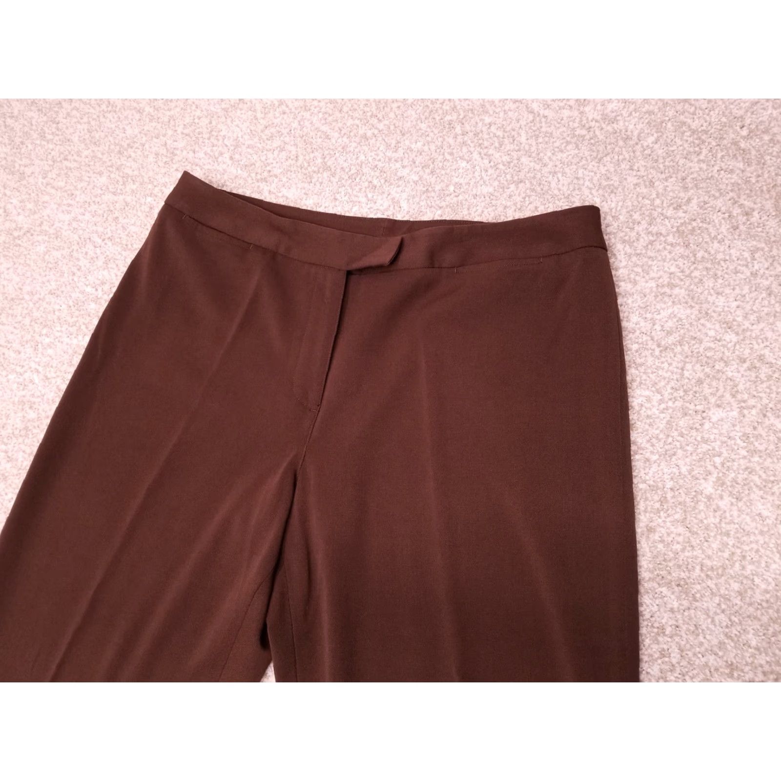 Pendleton Pendleton Pants Womens 12 Brown Polyester Blend Pleated Dress Trousers Slacks Size 34" / US 12 / IT 48 - 2 Thumbnail