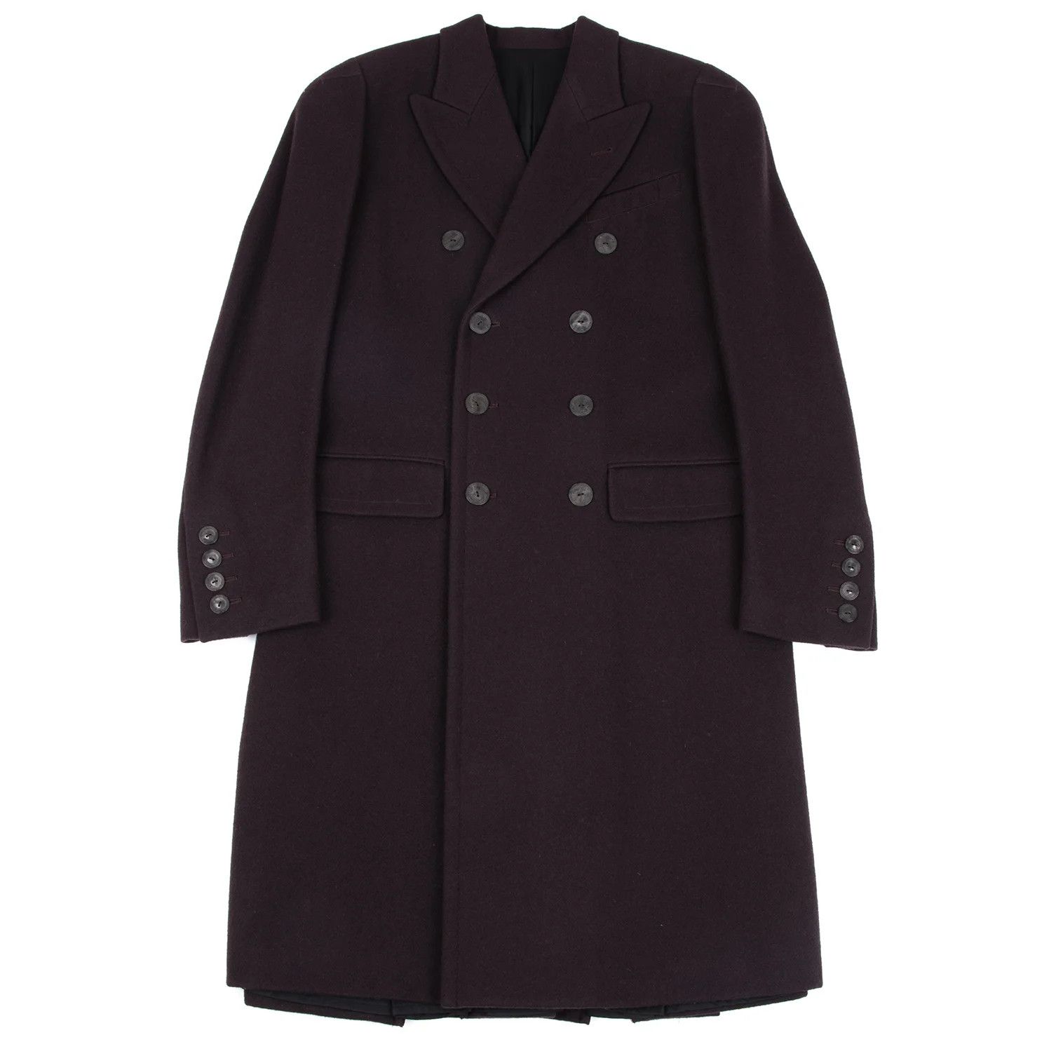 Jean Paul Gaultier Wool Nylon Peak Lapel Coat in Burdy Size 48 Size US M / EU 48-50 / 2 - 1 Thumbnail