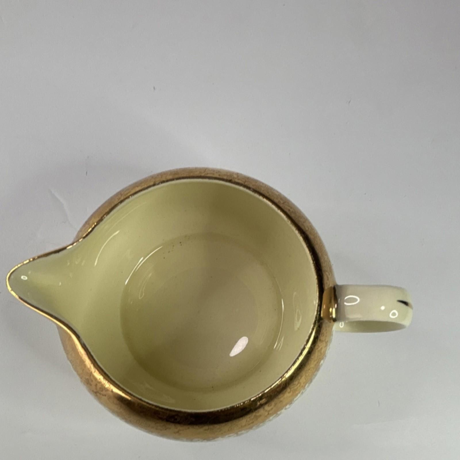 Saint Laurent Paris Sabin Crest-O-Gold 22K Ivory Porcelain Creamer Glossy Finish Size ONE SIZE - 5 Thumbnail