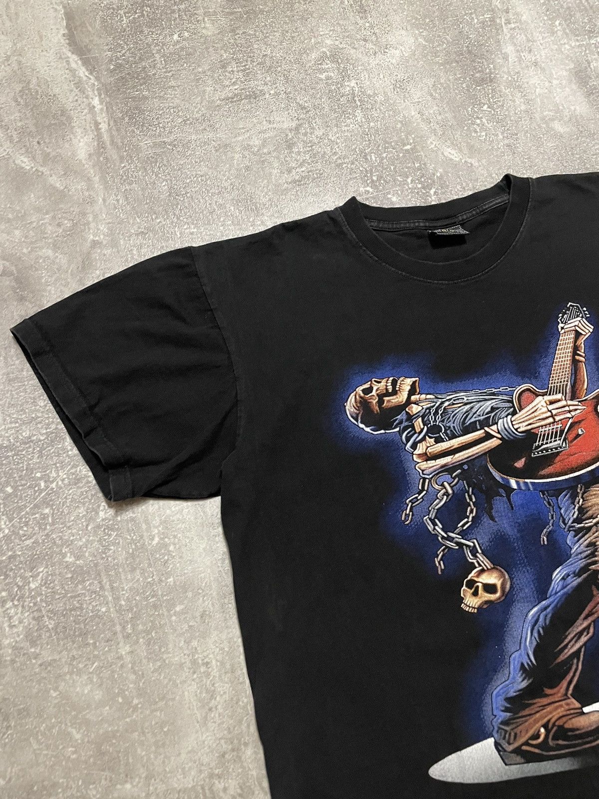 Affliction Vintage Skeleton Playing Guitar Affliction Style T-Shirt Size US XL / EU 56 / 4 - 3 Thumbnail