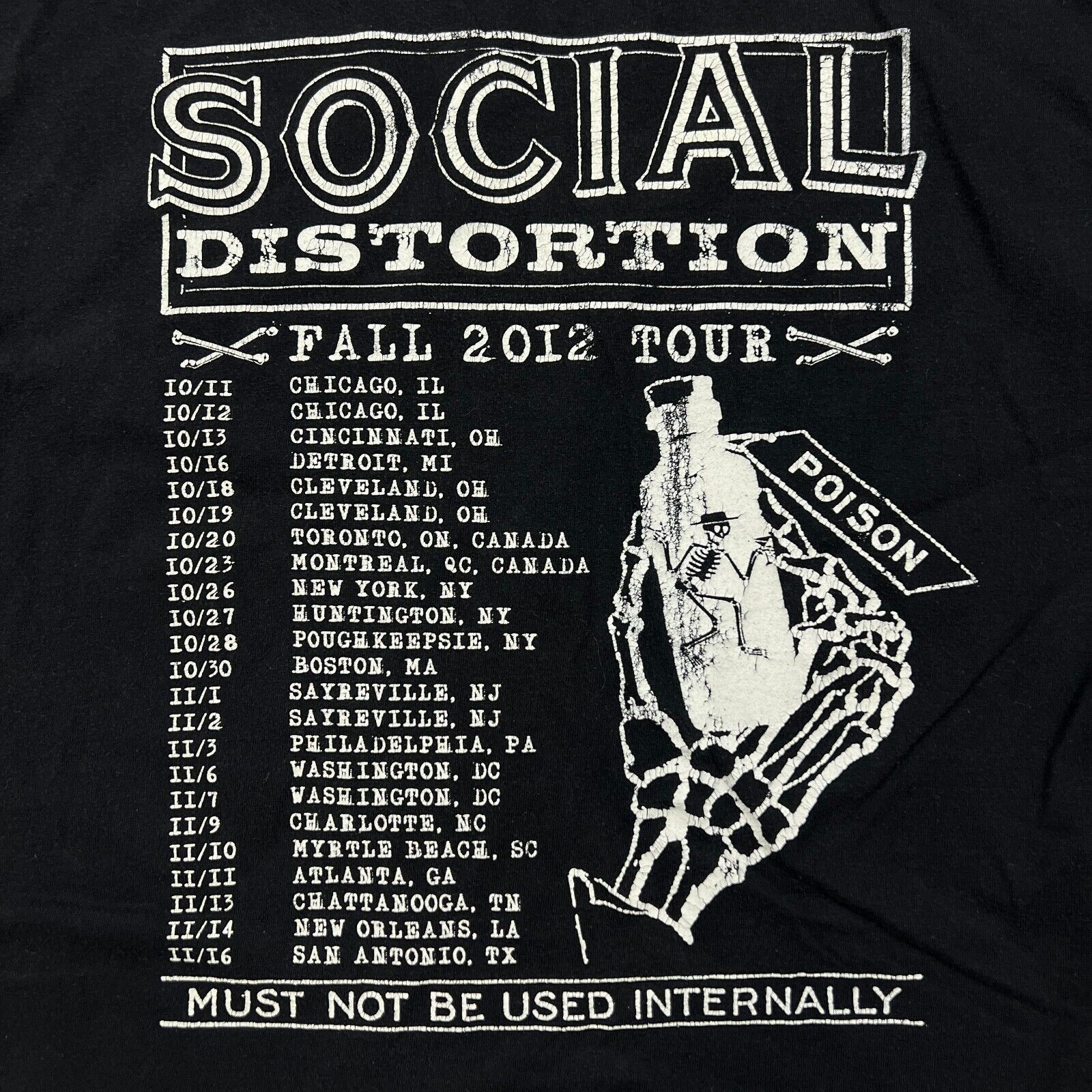 Band Tees × Vintage 2012 Social Distortion T Shirt Small Punk Rock Band Tour Tee Size US S / EU 44-46 / 1 - 5 Thumbnail