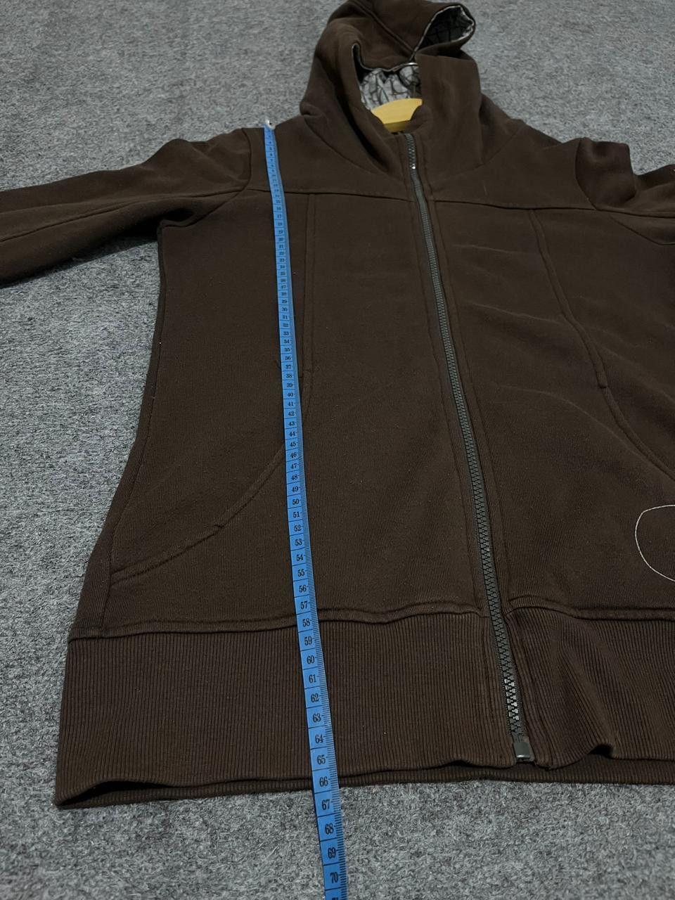 Japanese Brand Hoodie Zip-Up Dark Brown Maze Print Hood Lining Size US M / EU 48-50 / 2 - 8 Thumbnail