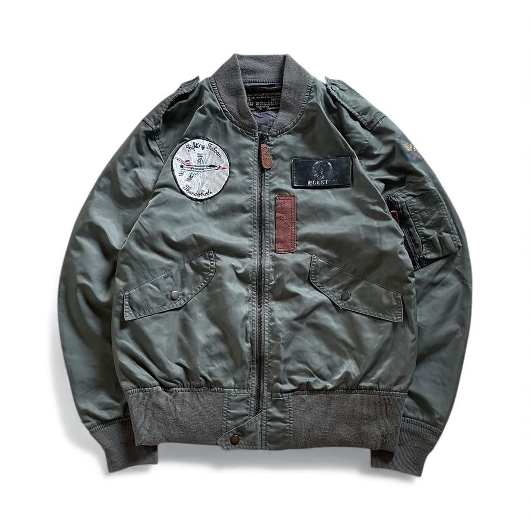 Japanese Brand HOUSTON Thunderbirds L-2B Flight Jacket 45th Anniversary Size US M / EU 48-50 / 2 - 2 Thumbnail