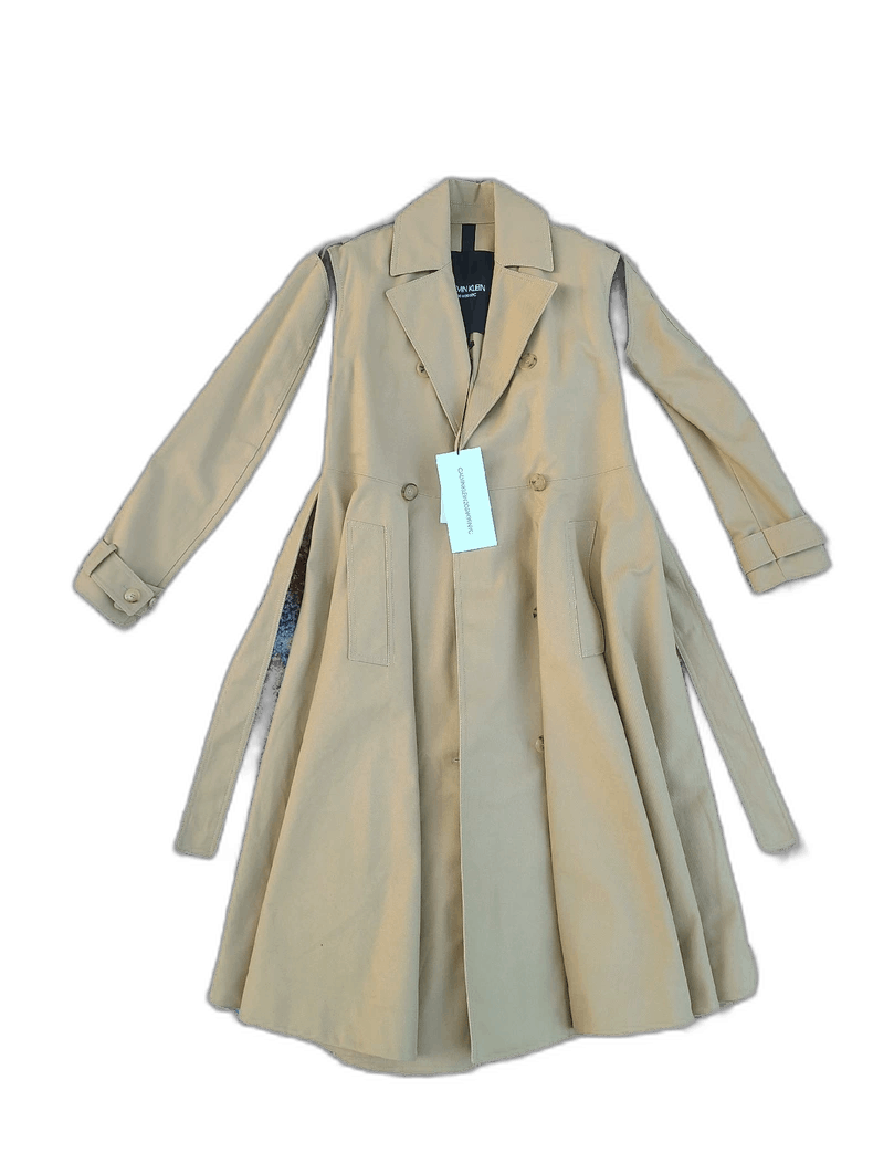 Raf Simons Raf Simons Beige Trench Coat with Detachable Sleeves Size L / US 10 / IT 46 - 1 Thumbnail