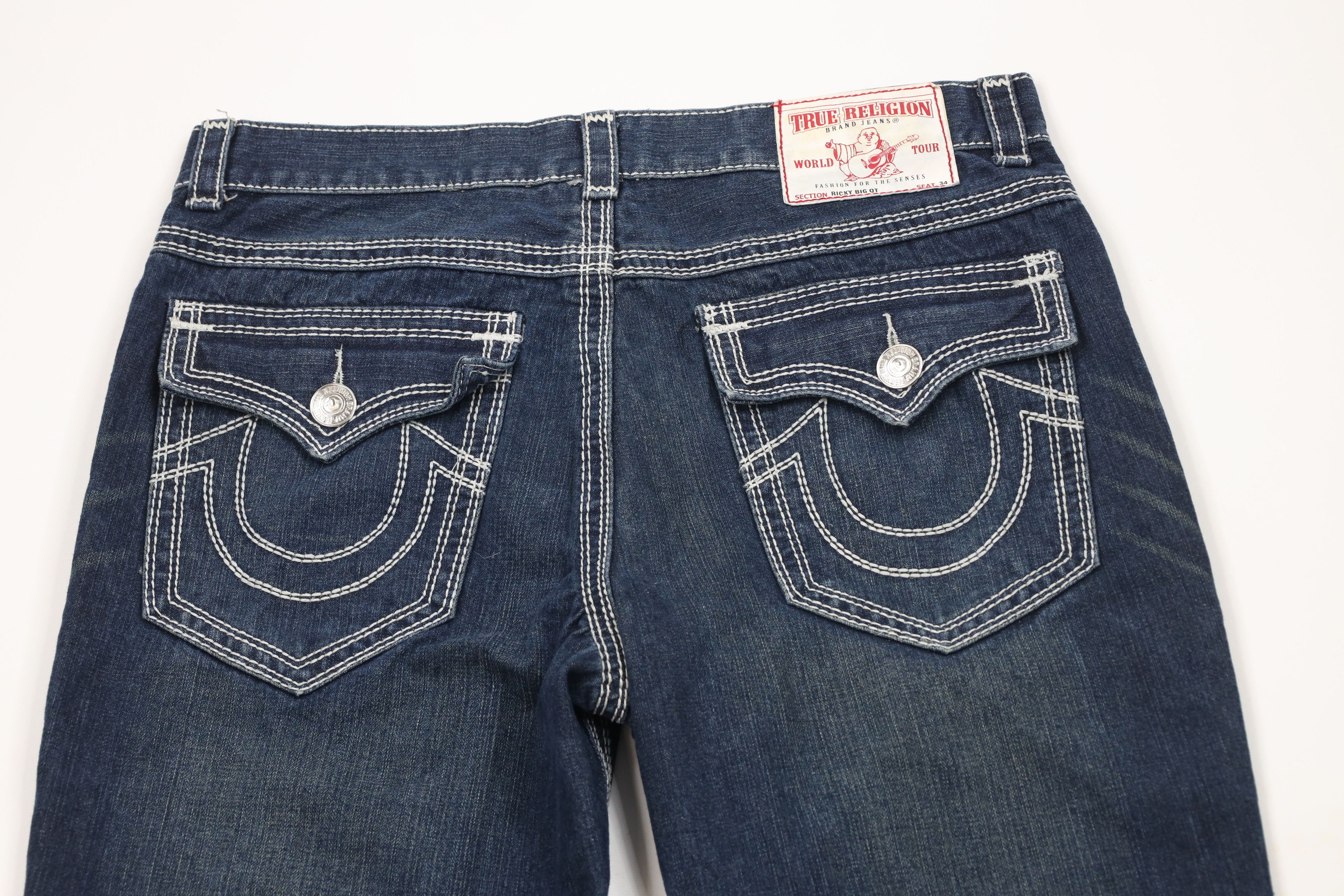 True Religion × Vintage Vintage True Religion Ricky Big QT Denim Jeans Blue USA Size US 38 / EU 54 - 11 Thumbnail