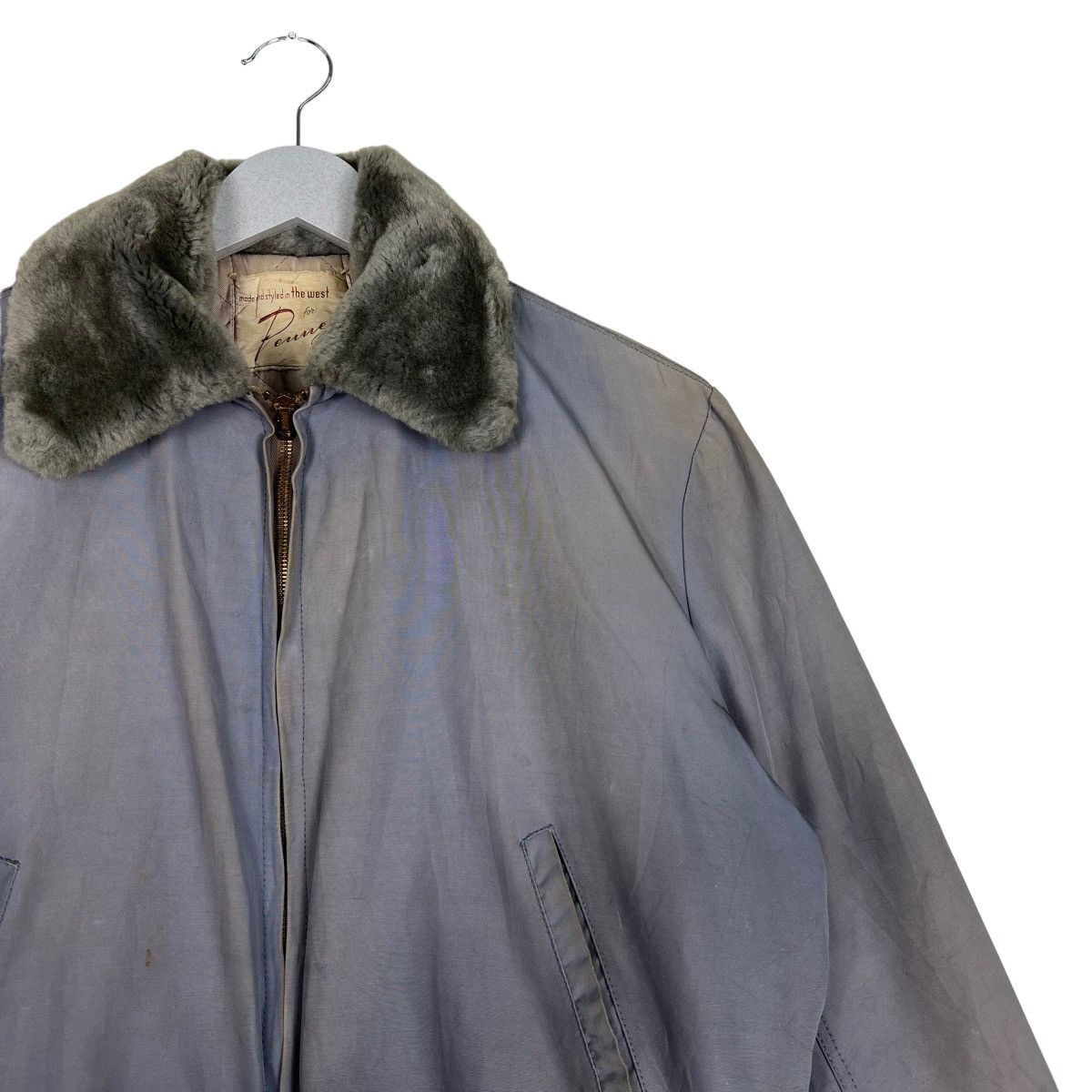 JCPenney 🔥 50s VINTAGE PENNEYS BOMBER JACKET CROWN ZIPPER Size US S / EU 44-46 / 1 - 6 Thumbnail