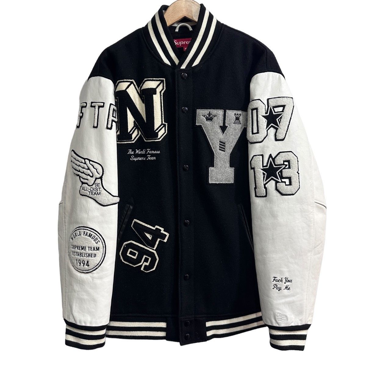 Supreme Supreme AW06 All City Baseball Varsity Jacket Black White Size US M / EU 48-50 / 2 - 11 Thumbnail