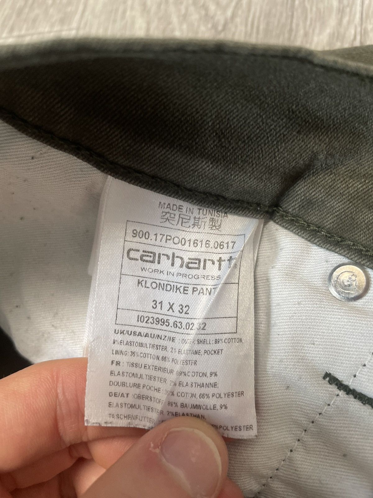 Carhartt Vintage Carhartt Klondike Pants Dark Green Leather Logo Y2K Size US 31 - 11 Thumbnail