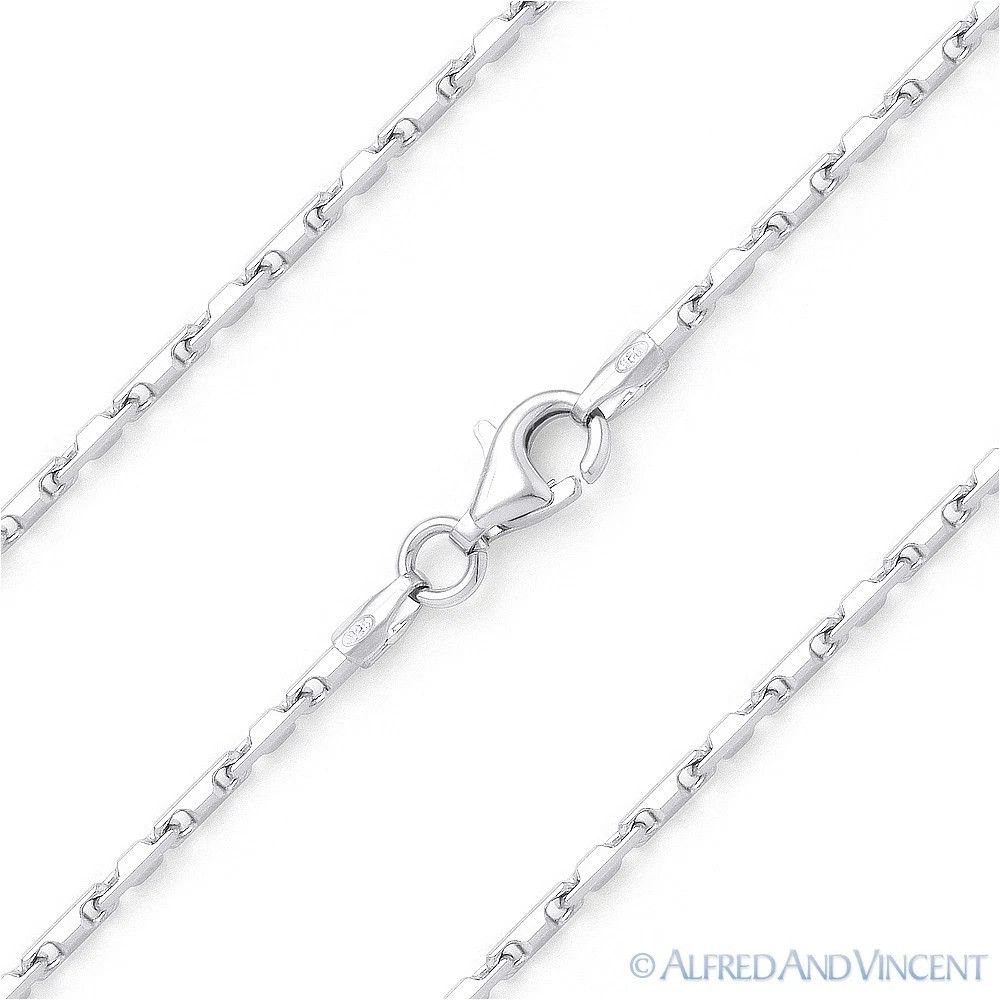 Other 1.5mm Heshe Bar Link Italian Chain Necklace - 24" Size ONE SIZE - 1 Thumbnail
