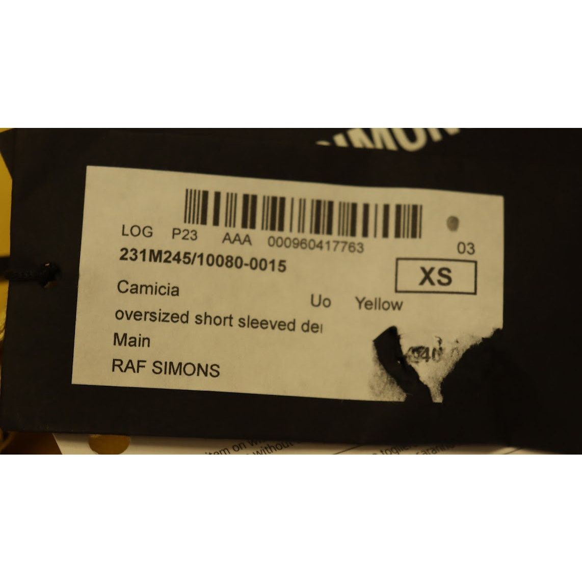 Raf Simons o1rshd1 Camicia Oversized Short Sleeved Shirt in Yellow Size US XS / EU 42 / 0 - 11 Thumbnail