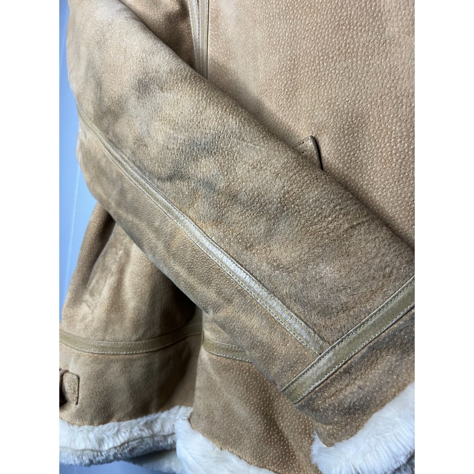 Phat Farm Vintage Phat Farm Suede Bomber Jacket Heavy Faux Fur Lined B Size US S / EU 44-46 / 1 - 5 Thumbnail