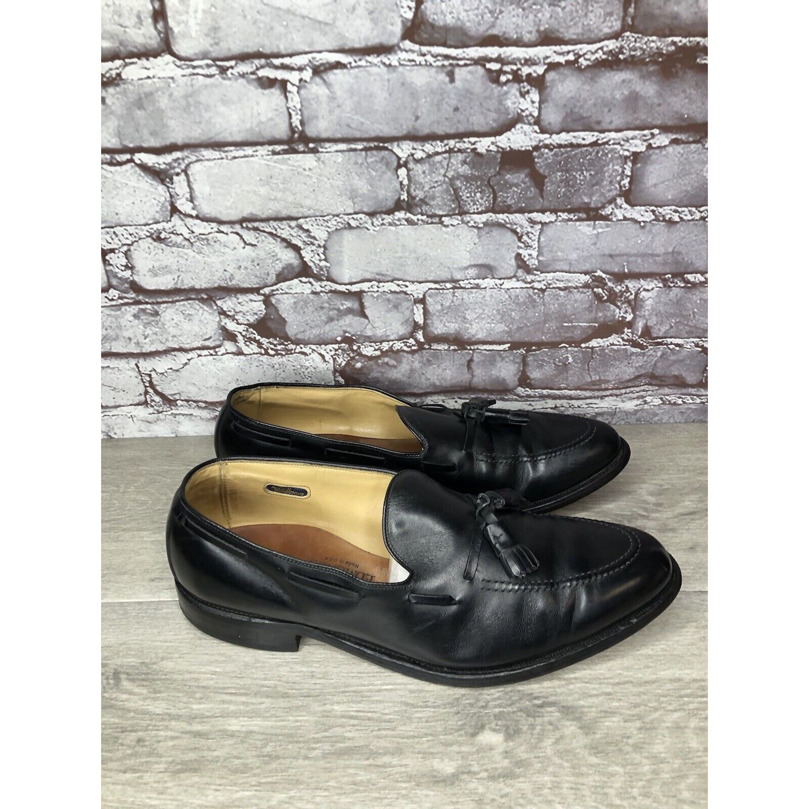 Allen Edmonds Allen Edmonds Grayson Black Leather Tassel Loafers Dress Sho Size US 11 / EU 44 - 13 Thumbnail