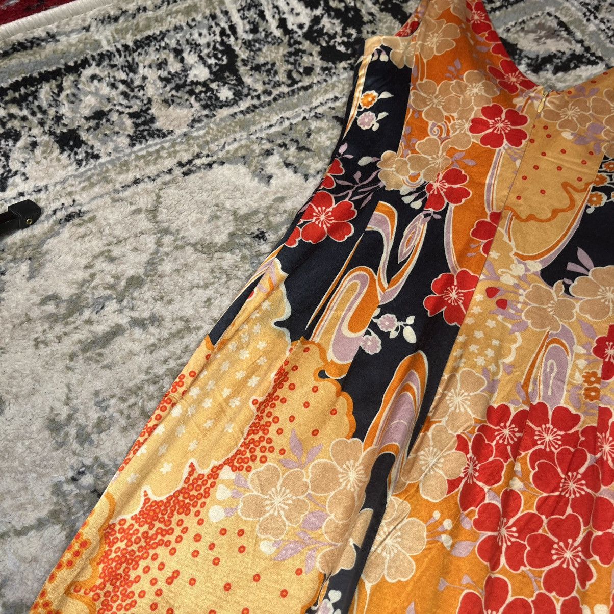 Dolce & Gabbana Dolce & Gabbana Dress 2000s Archive Y2K Floral Kimono Satin Size M / US 6-8 / IT 42-44 - 12 Thumbnail