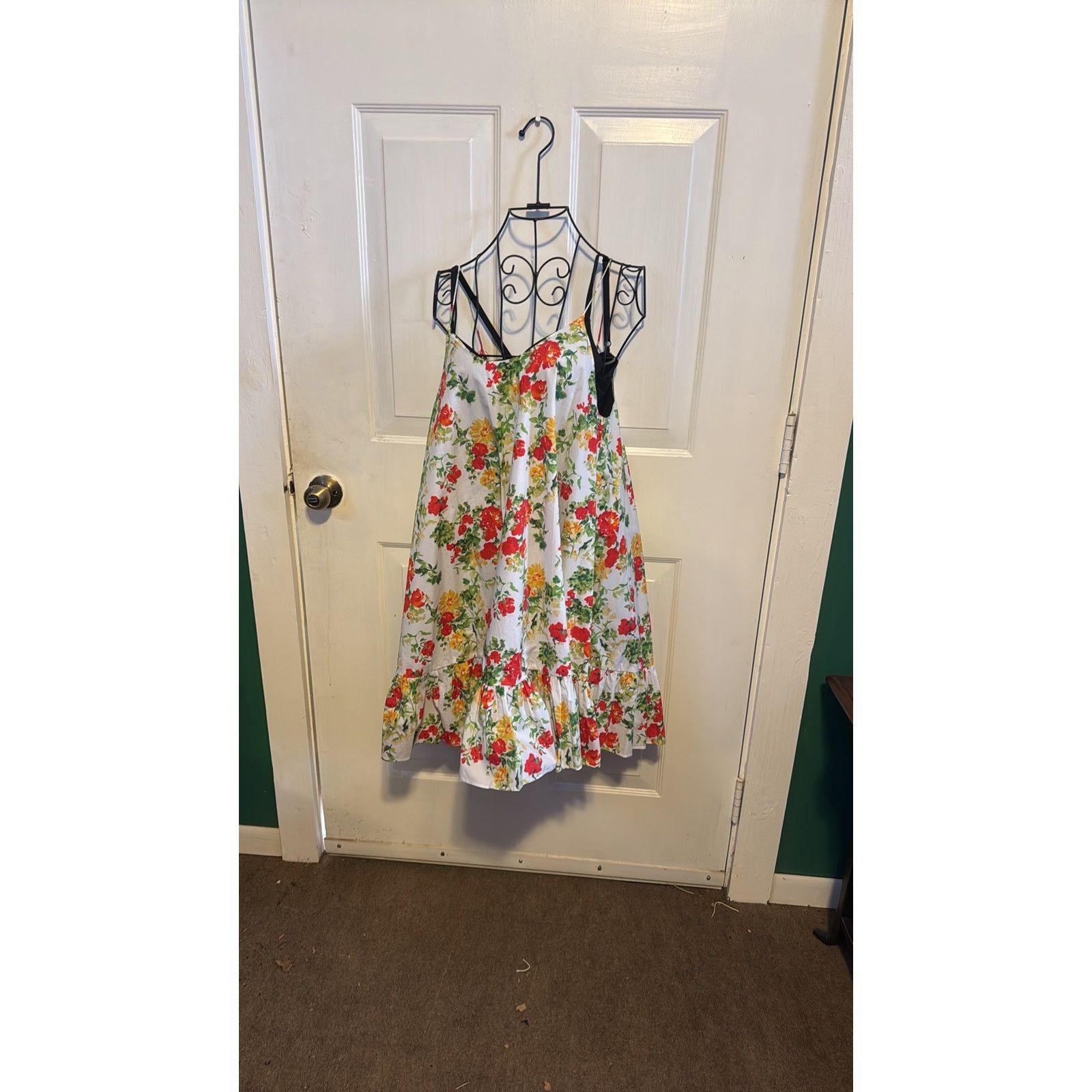 CAROLINE CONSTAS Laurel ruffled floral-print cotton-blend poplin mini dress Size L / US 10 / IT 46 - 8 Thumbnail