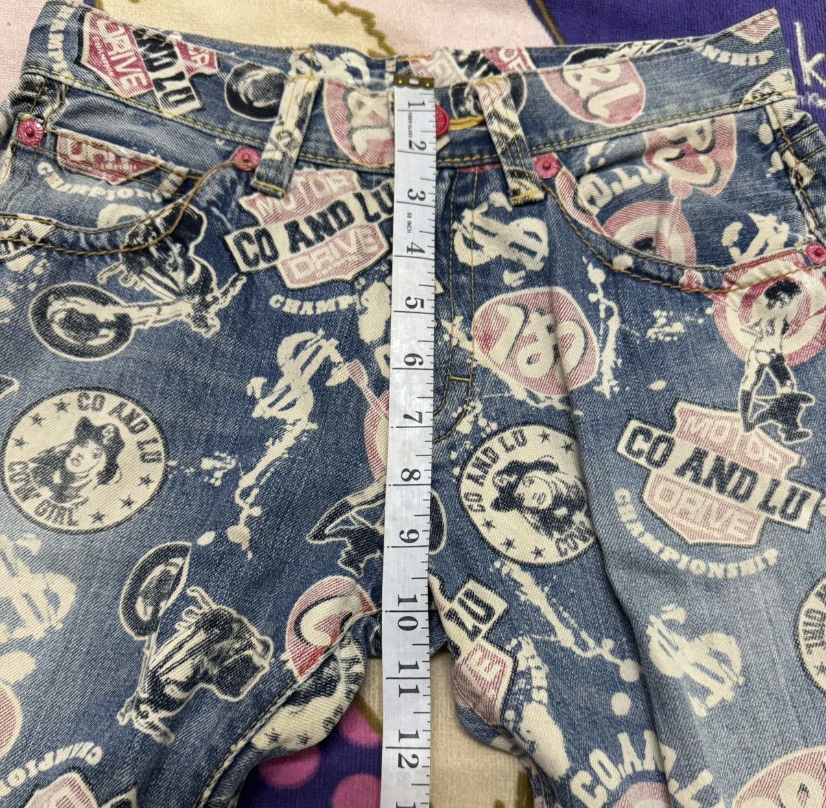 Japanese Brand CO&LU Rare Design Denim Pants Size 29" - 9 Thumbnail