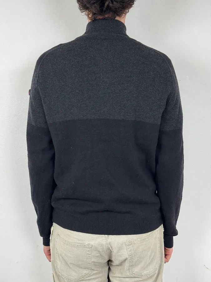 Prada 2000s Prada Navy & Grey Cashmere Zip-Up Sweater Size US L / EU 52-54 / 3 - 3 Thumbnail