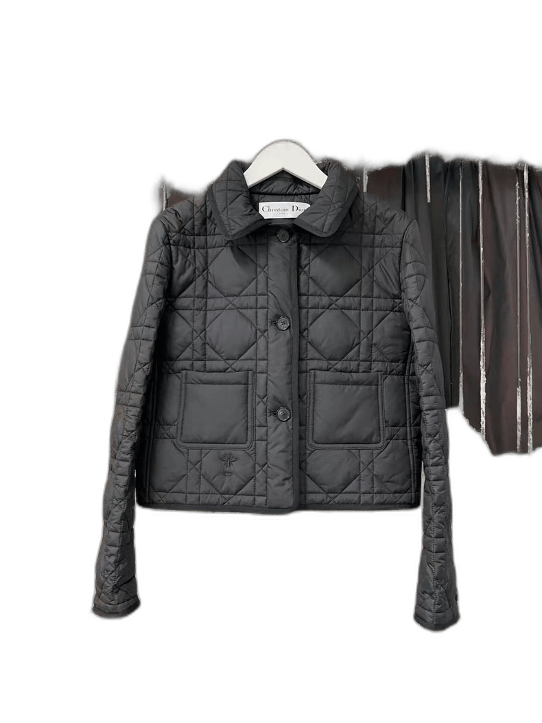 Dior Dior Black Quilted Embroidered Jacket Size US XS / EU 42 / 0 - 1 Thumbnail