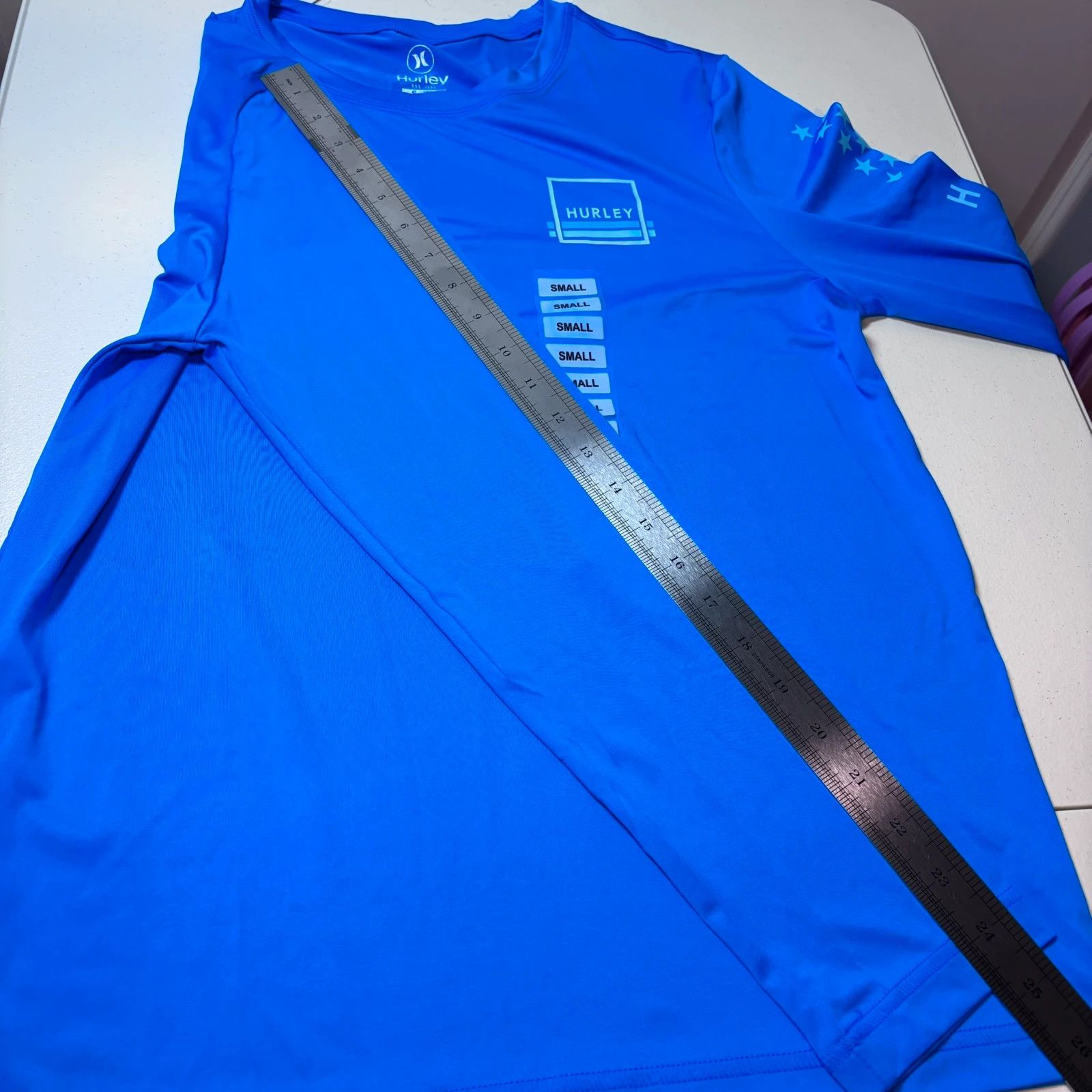 Hurley Hurley Men's Blue Heroic Long Sleeve Rash Guard Shirt Small Size US S / EU 44-46 / 1 - 11 Thumbnail