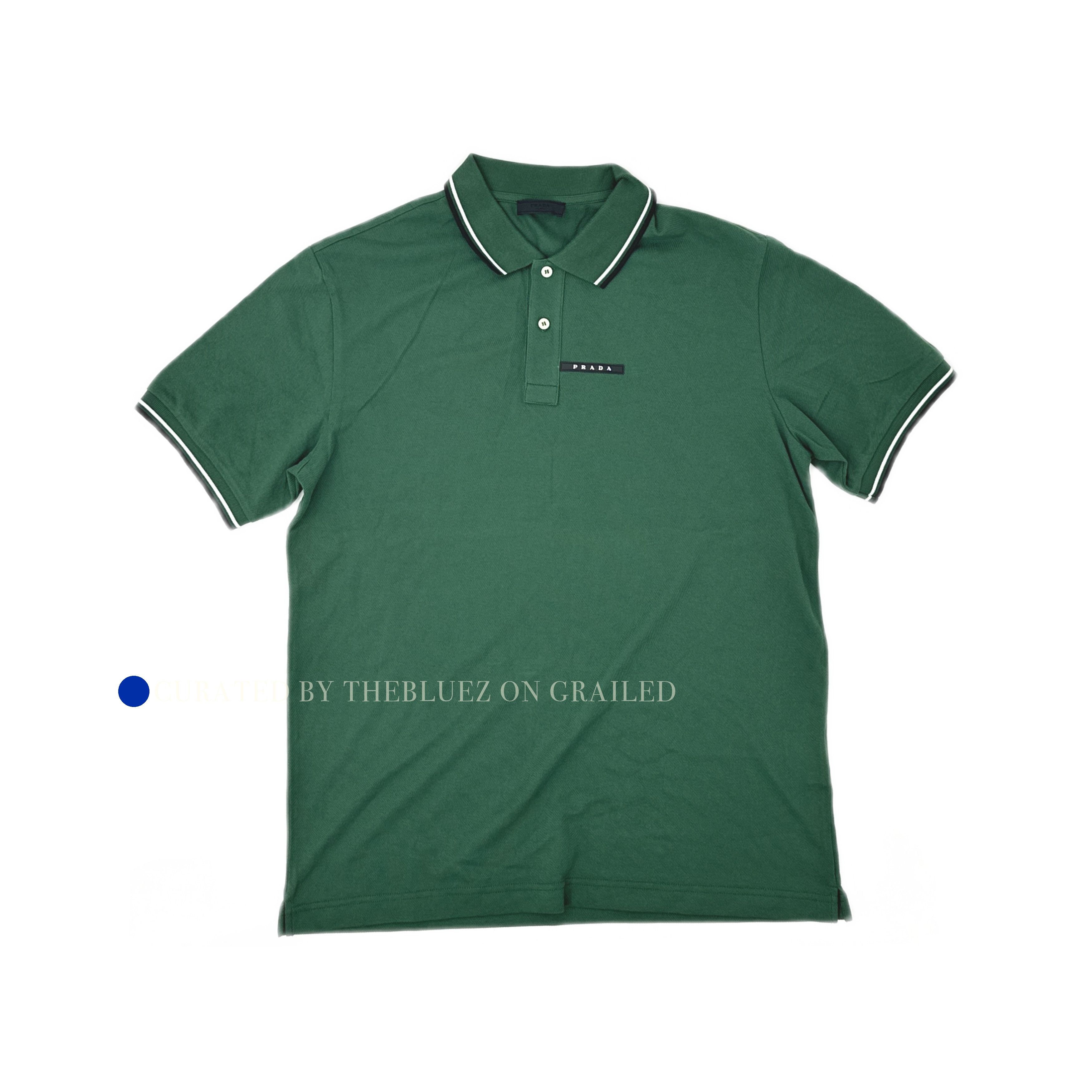 Prada Striped Polo in Green - Size XXL Size US XXL / EU 58 / 5 - 1 Thumbnail