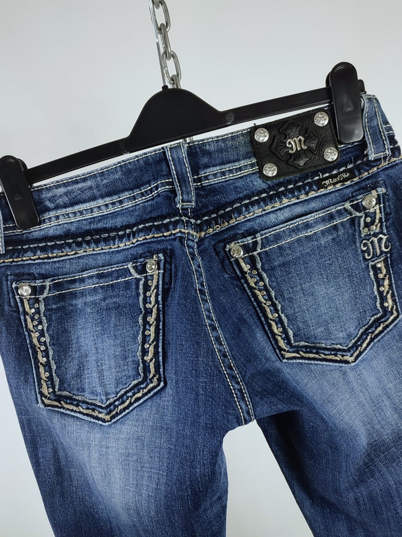 Miss Me Y2K Miss Me Rhinestones Embroidered Denim Jeans Size 30" / US 8 / IT 44 - 1 Thumbnail