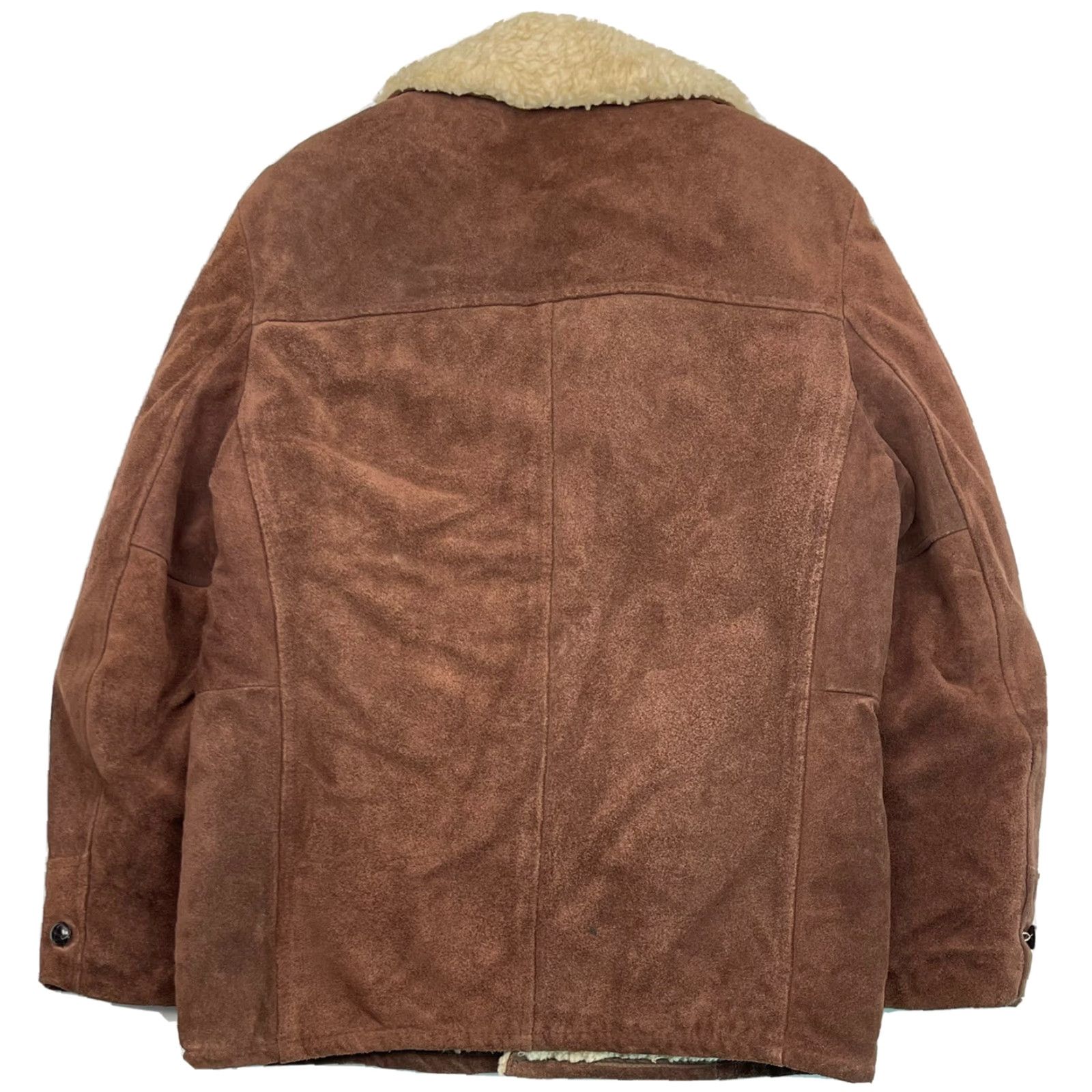 Vintage VINTAGE Ranch Leather Jacket - Suede Wool Sherpa Lined Coat, 90s USA Made, Brown, Size 40, Unisex Adults Size US XXS / EU 40 - 5 Thumbnail