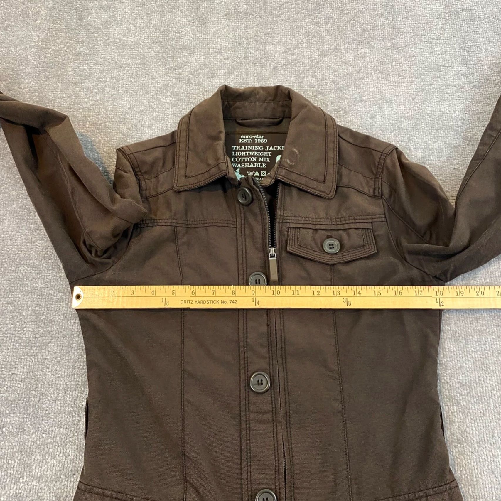 Vintage EURO-STAR Jacket Adult Small Brown EQUESTRIAN RIDING Coat Training Lightweight Womens Size S / US 4 / IT 40 - 5 Thumbnail