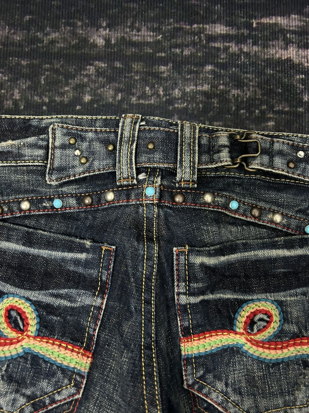 Tornado Mart Riobera Whiskered Studed Pocket Back Jeans Size US 30 / EU 46 - 10 Thumbnail