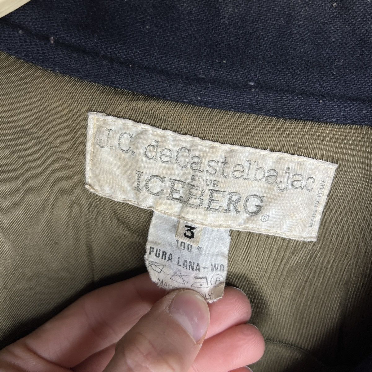 Iceberg × Jean Charles De Castelbajac JC de Castelbajac pour ICEBERG Vintage 80s Wool Navy Jacket Size US M / EU 48-50 / 2 - 9 Thumbnail