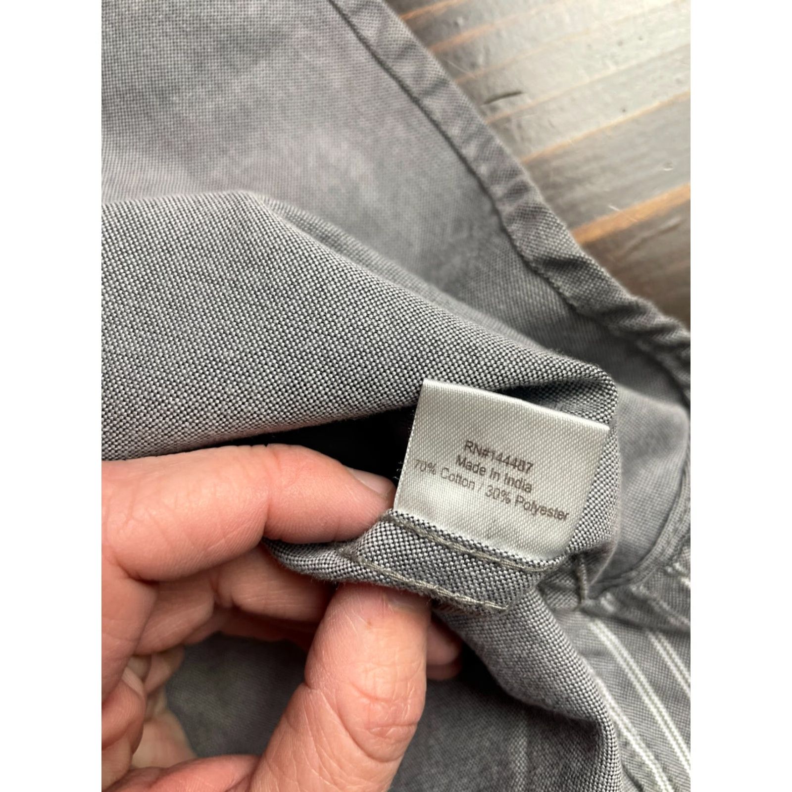 Native Native Code Shirt Mens L Gray Striped Slim Button Up Long Sleeve Size US L / EU 52-54 / 3 - 8 Thumbnail