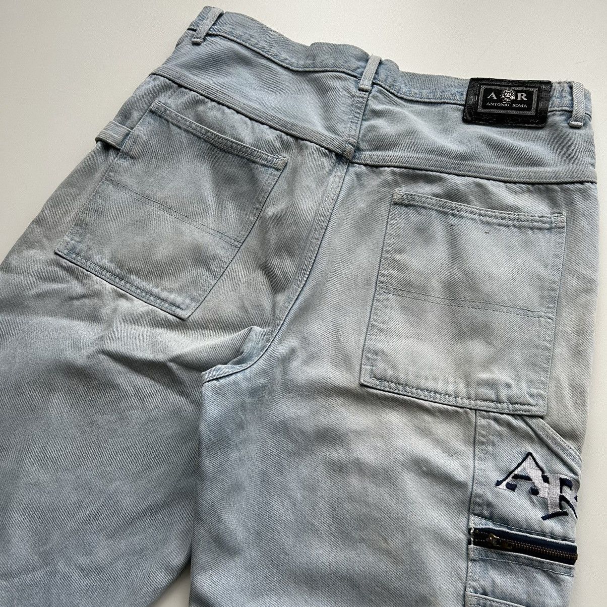 Vintage Crazy Vintage Y2K Baggy Blue Denim Embroidered Jorts Size 36 Size US 36 / EU 52 - 2 Thumbnail