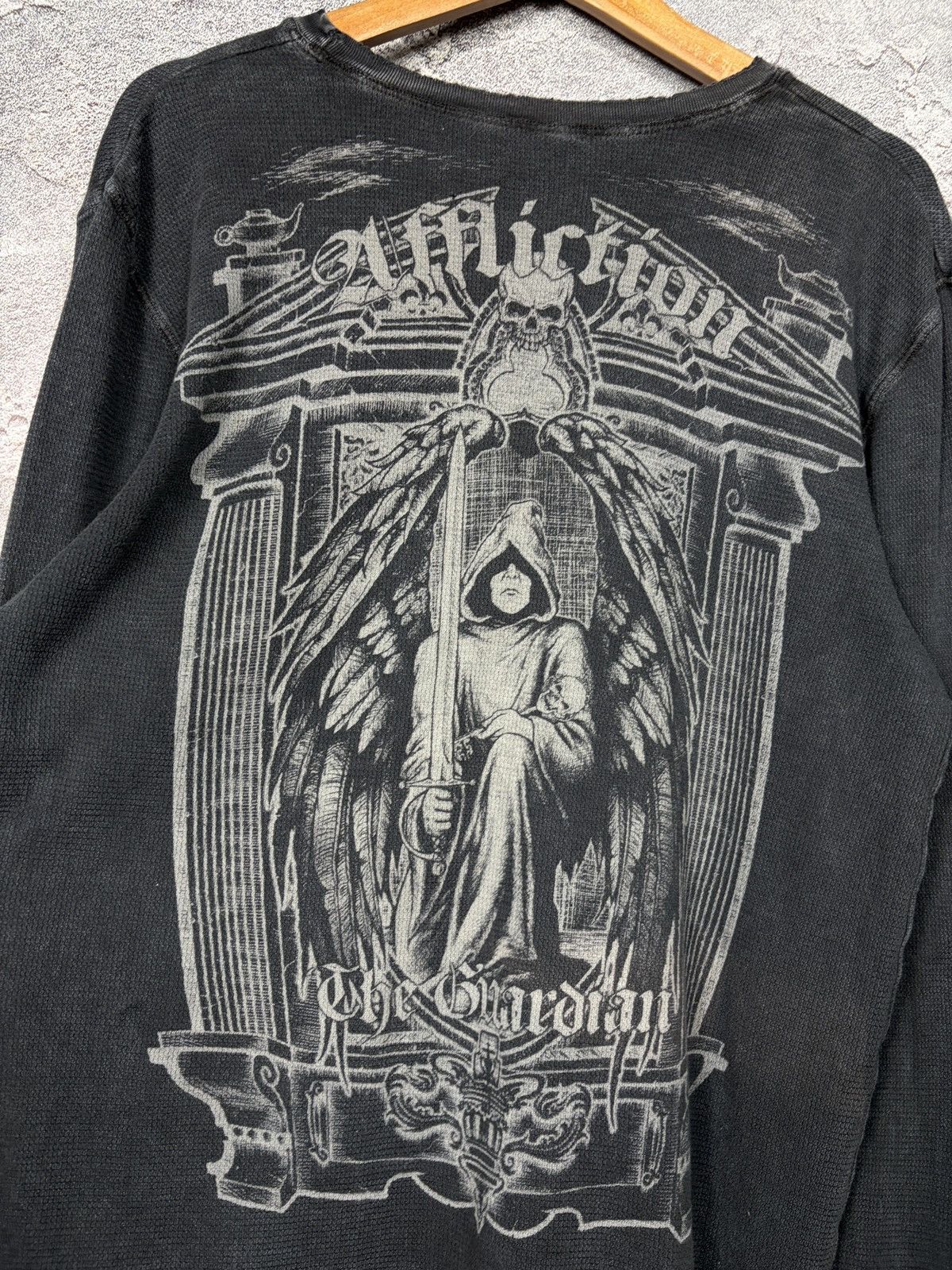 Affliction Affliction The Guardian Sun Faded Distressed Long Sleeve Size US XL / EU 56 / 4 - 14 Thumbnail
