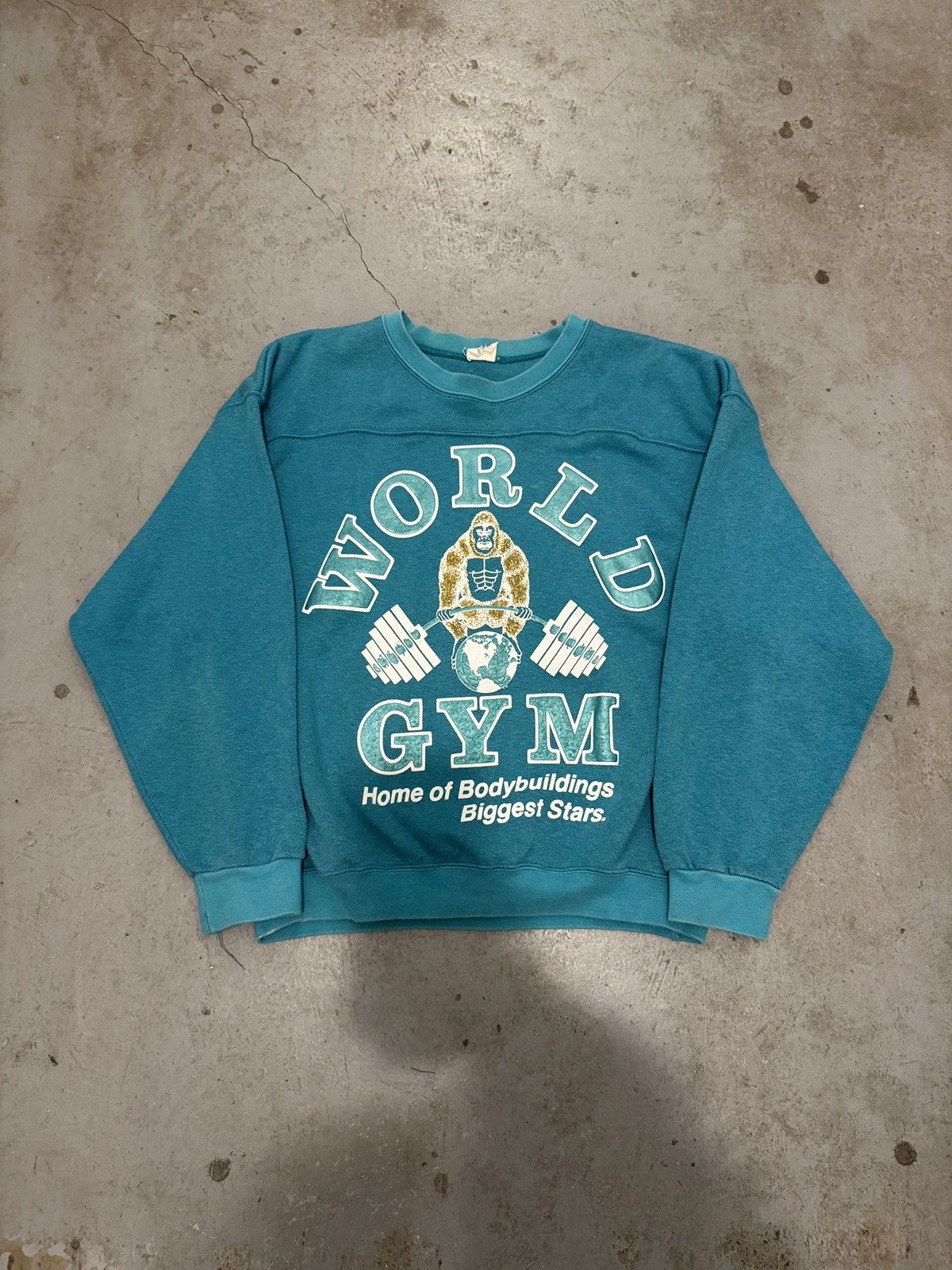 Vintage *RARE* 90s JAPAN WORLD GYM CREWNECK SWEATER GYM FITNESS Size US S / EU 44-46 / 1 - 1 Thumbnail