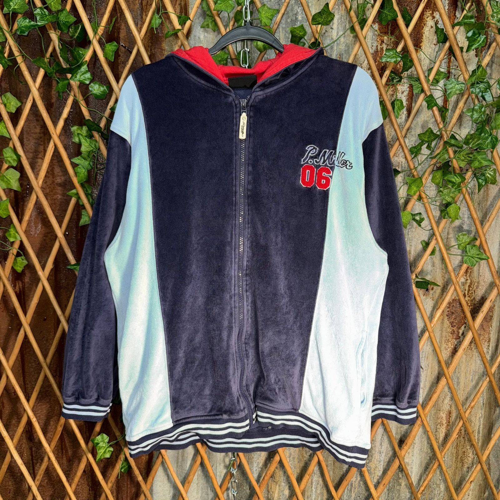 Vintage Vintage Y2K P.Miller velour embroider 00s hip hop zip hoodie Size US M / EU 48-50 / 2 - 2 Thumbnail