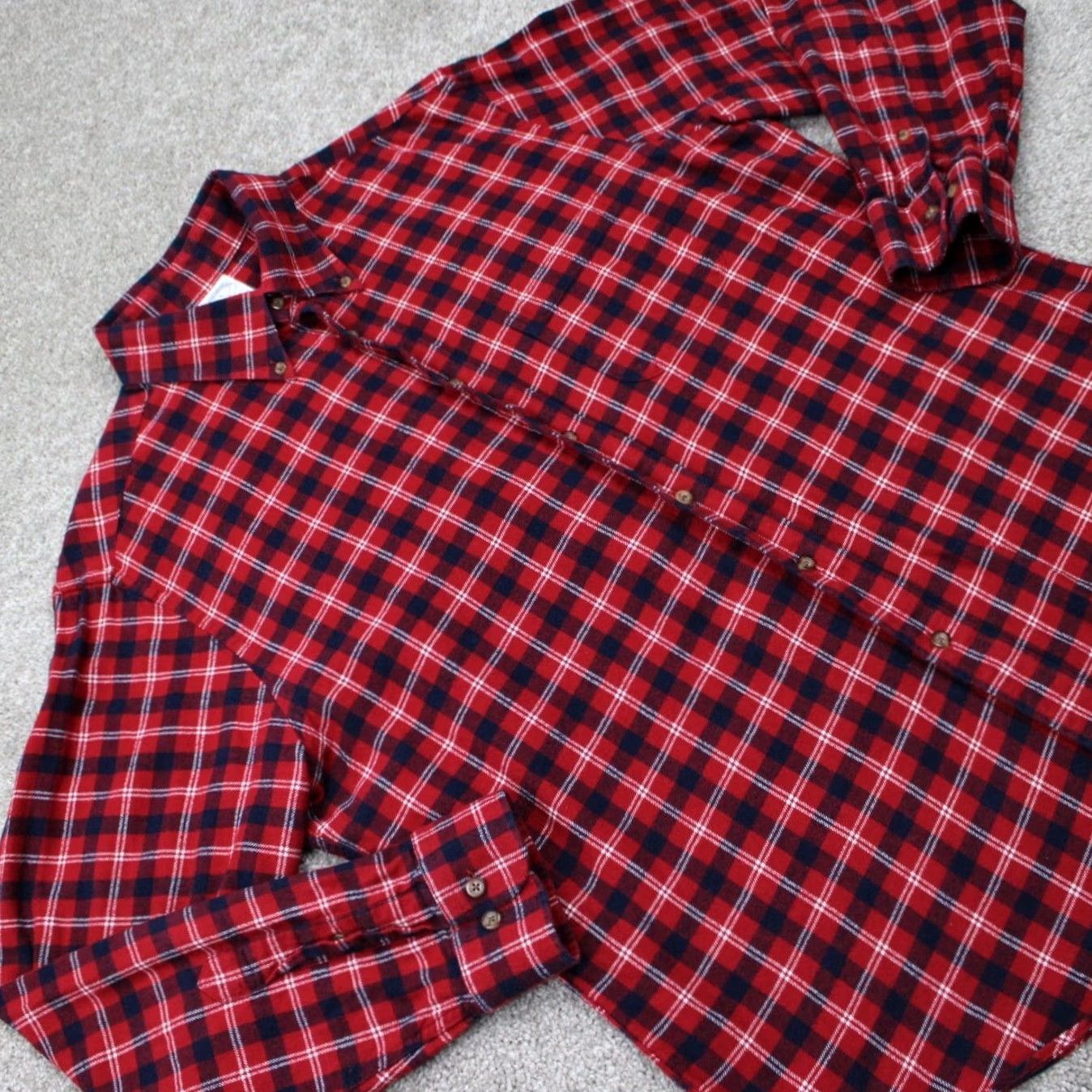 Brooks Brothers Brooks Brothers Regent Flannel Shirt Mens Large Red/Black Buffalo Plaid Cotton Shirt Size US L / EU 52-54 / 3 - 6 Thumbnail