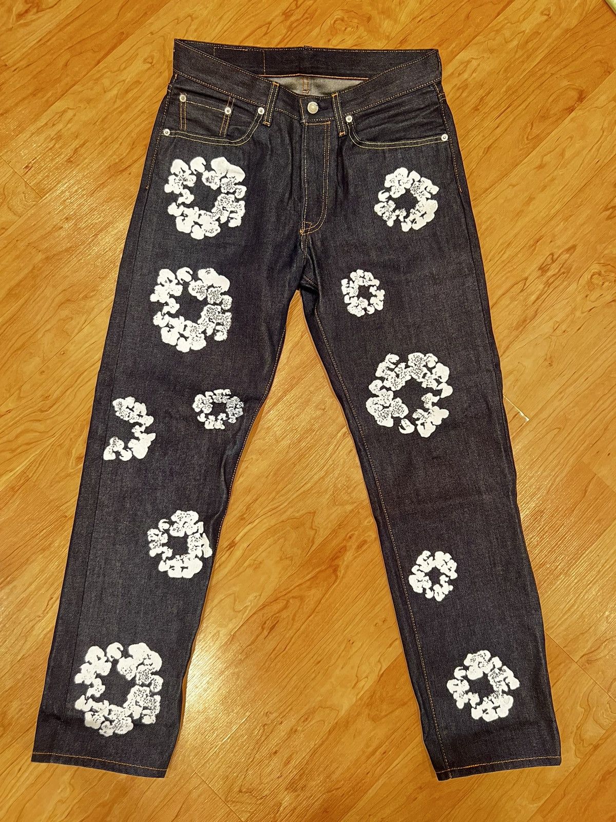 DENIM TEARS DENIM TEARS X LEVI COTTON WREATH DENIM IN “SELVEDGE” | Grailed