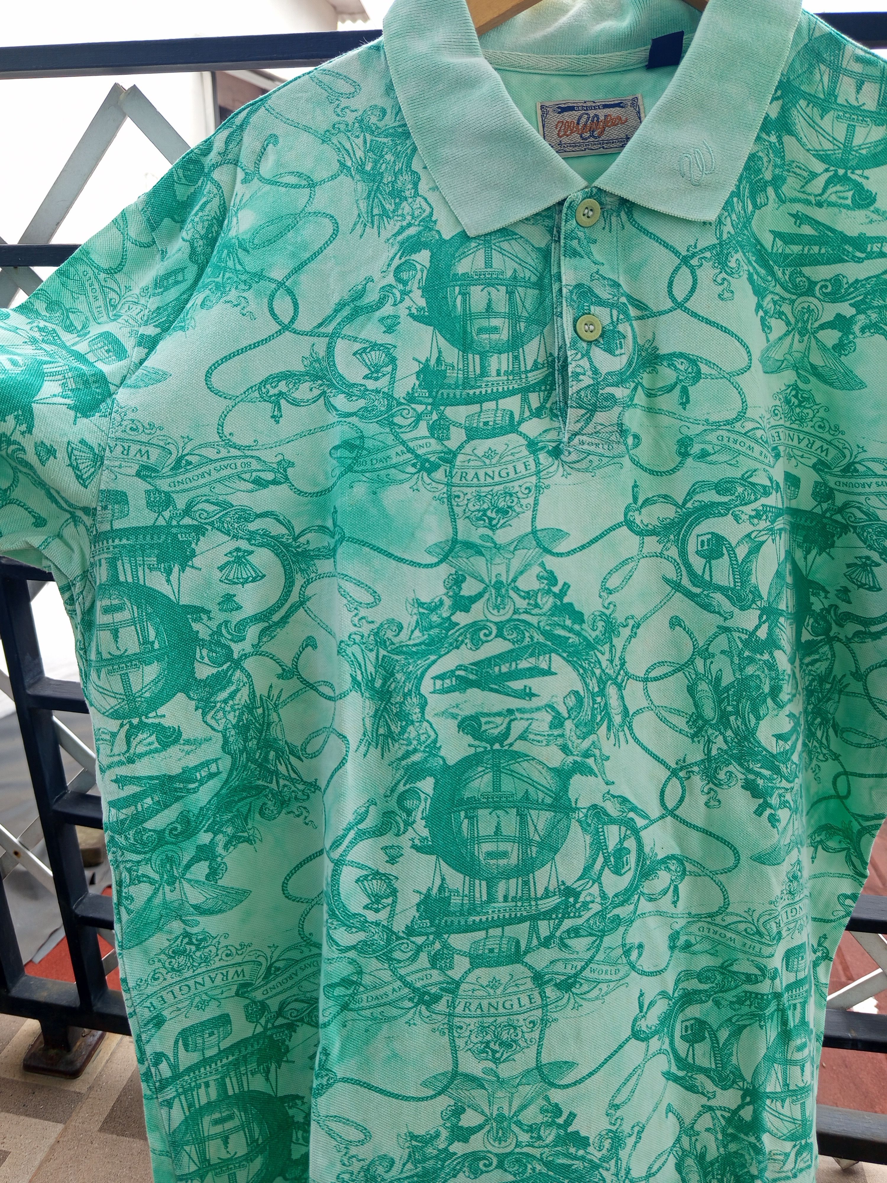 Wrangler Wrangler All Over Print Polo Shirt Size US XL / EU 56 / 4 - 5 Thumbnail