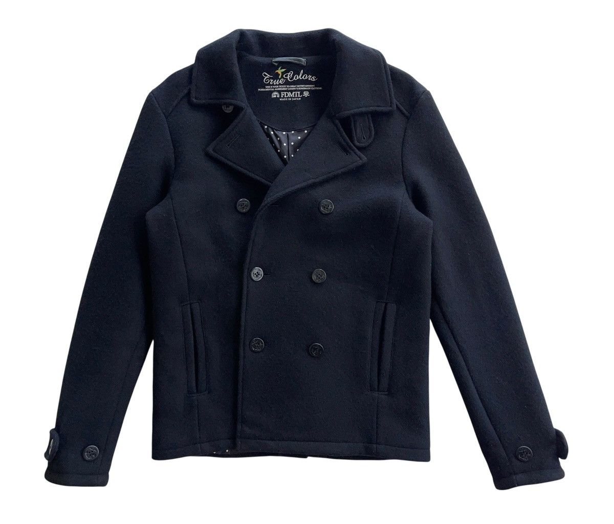 FDMTL FDMTL Wool Black Pea Jacket Size L / US 10 / IT 46 - 2 Thumbnail