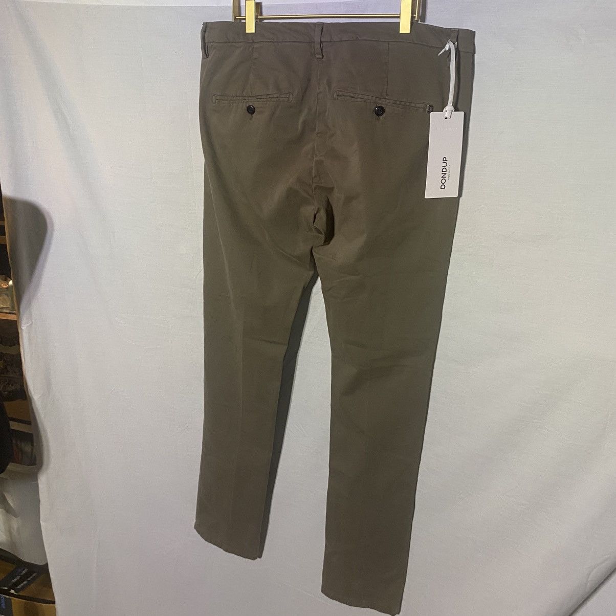 Dondup Dondup Men's Cotton Blend Pants Khaki Trousers Size 35 Size US 36 / EU 52 - 4 Thumbnail