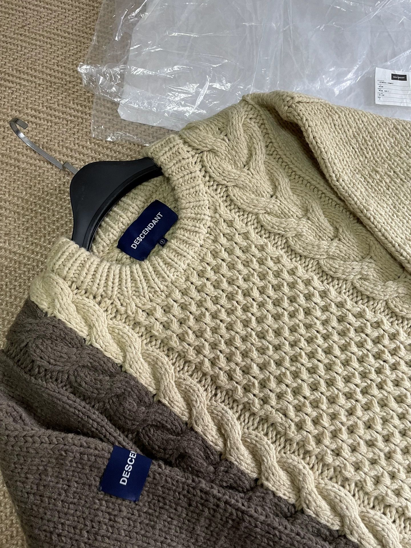 Descendant DESCENDANT ARAN 19FW Color Blocked Wool Pullover Size US S / EU 44-46 / 1 - 8 Thumbnail