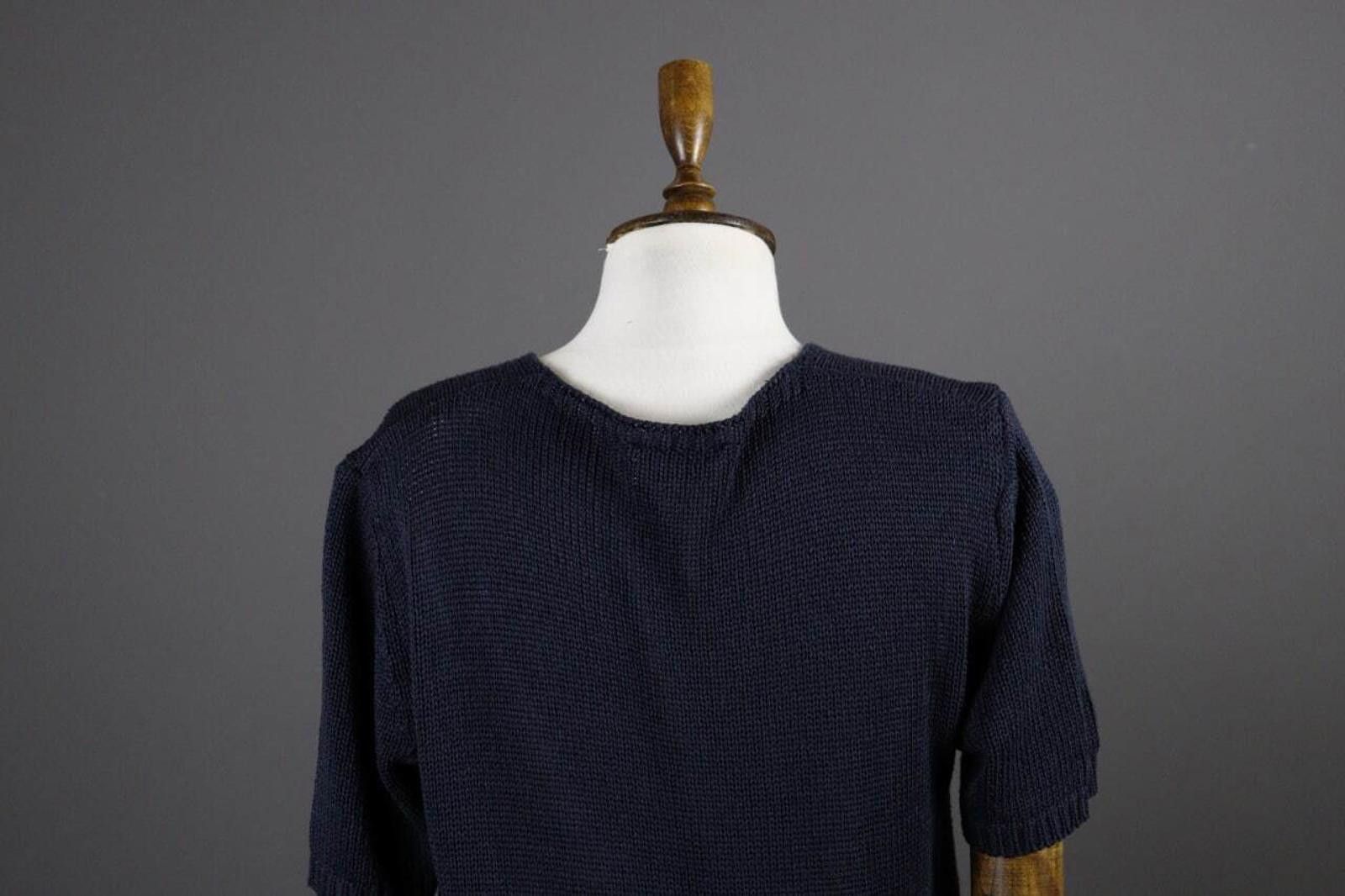 Designer Rolofs Linea Donna Distressed Chunky Knit Sweater Size M Size M / US 6-8 / IT 42-44 - 4 Thumbnail