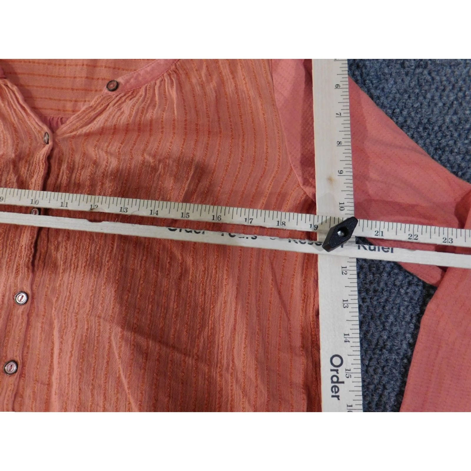 Lucky Brand Lucky Brand Shirt Womens Medium Button Down Long Sleeve Boho Lace Trim Top Size M / US 6-8 / IT 42-44 - 6 Thumbnail